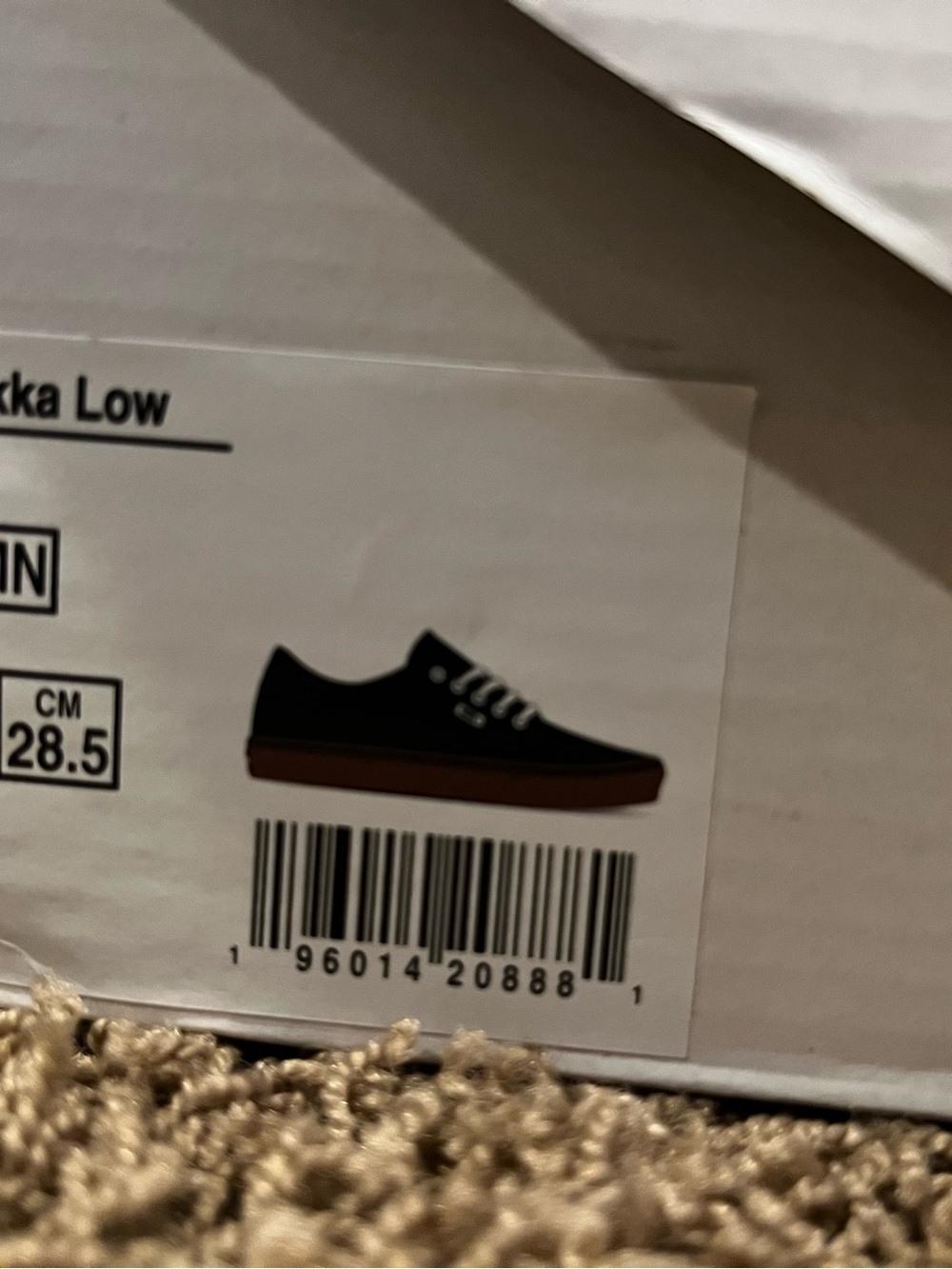 Vans Black Canvas Sneakers with Gum Sole - Picture 2 of 13